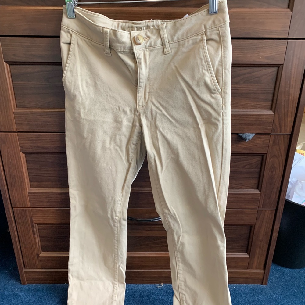 Tan skinny jeans